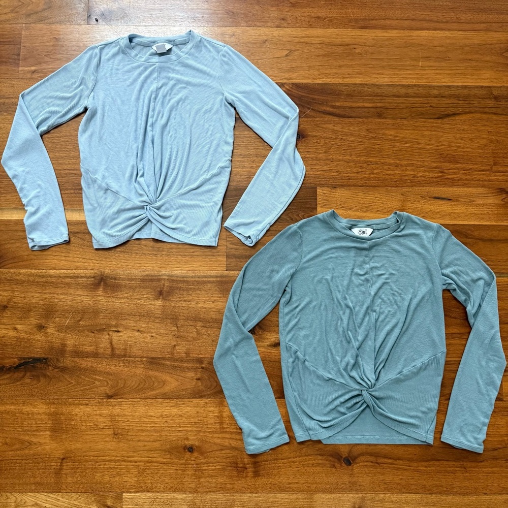 TWO Athleta Girl Give It A Twist Ribbed Top Size Large (12)